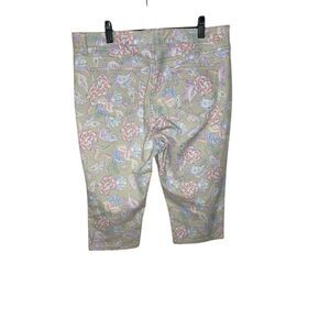 Bandolino Women's Paisley Capri Pants Size 16 Multicolor Casual